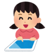 タブレットPCを使う子供